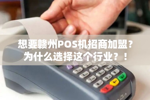 想要赣州POS机招商加盟？为什么选择这个行业？！