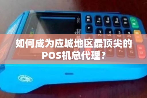 如何成为应城地区最顶尖的POS机总代理？