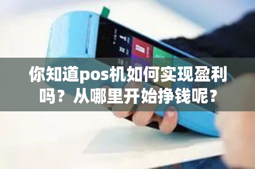 你知道pos机如何实现盈利吗？从哪里开始挣钱呢？