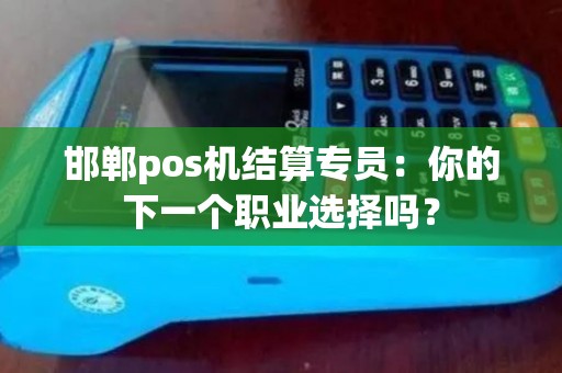 邯郸pos机结算专员：你的下一个职业选择吗？