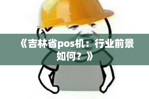 《吉林省pos机：行业前景如何？》
