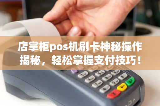店掌柜pos机刷卡神秘操作揭秘，轻松掌握支付技巧！