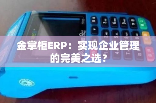 金掌柜ERP：实现企业管理的完美之选？
