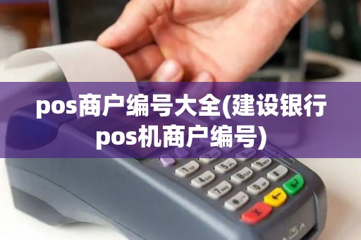 pos商户编号大全(建设银行pos机商户编号)