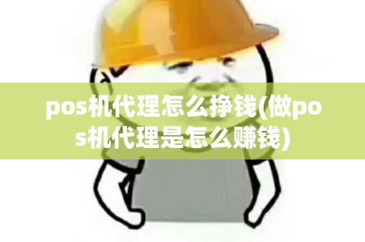 pos机代理怎么挣钱(做pos机代理是怎么赚钱)