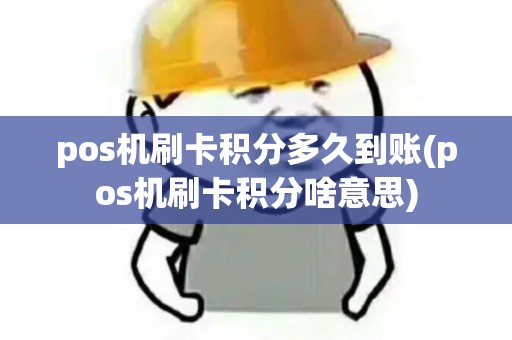 pos机刷卡积分多久到账(pos机刷卡积分啥意思)