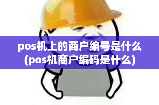pos机上的商户编号是什么(pos机商户编码是什么)