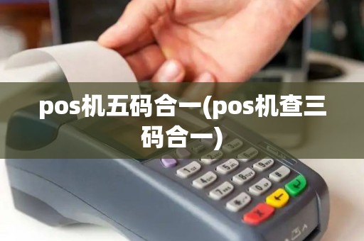 pos机五码合一(pos机查三码合一)