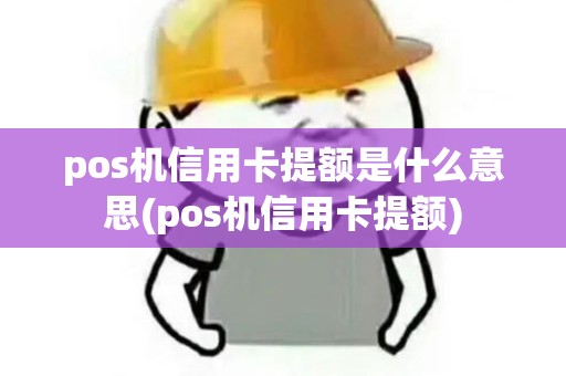 pos机信用卡提额是什么意思(pos机信用卡提额)