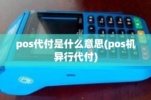 pos代付是什么意思(pos机异行代付)