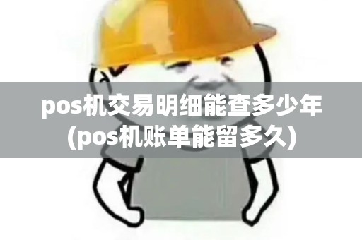 pos机交易明细能查多少年(pos机账单能留多久)
