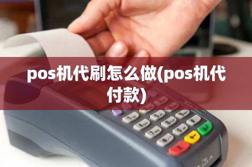 pos机代刷怎么做(pos机代付款)