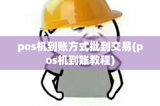 pos机到账方式批到交易(pos机到账教程)