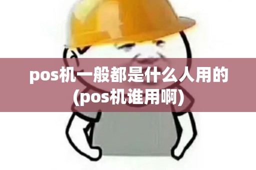 pos机一般都是什么人用的(pos机谁用啊)