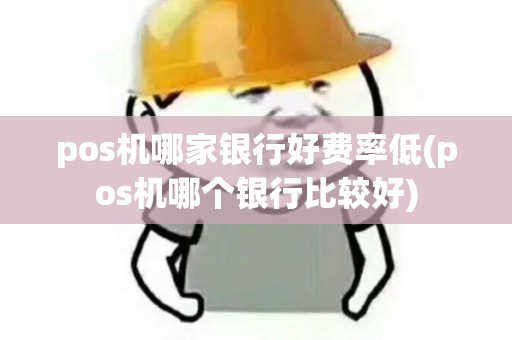 pos机哪家银行好费率低(pos机哪个银行比较好)