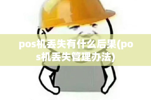 pos机丢失有什么后果(pos机丢失管理办法)
