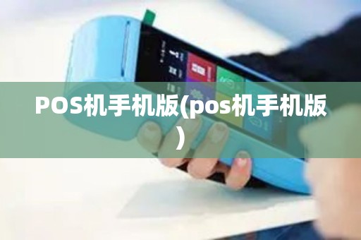 POS机手机版(pos机手机版)