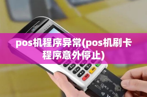 pos机程序异常(pos机刷卡程序意外停止)
