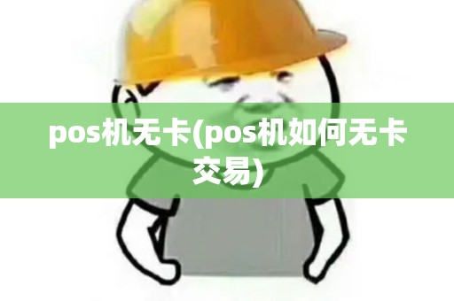 pos机无卡(pos机如何无卡交易)