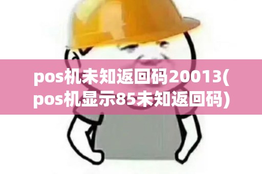 pos机未知返回码20013(pos机显示85未知返回码)