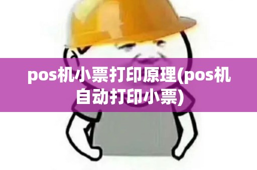 pos机小票打印原理(pos机自动打印小票)