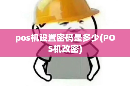 pos机设置密码是多少(POS机改密)