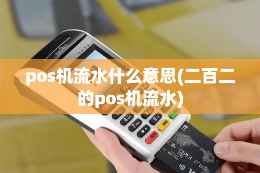pos机流水什么意思(二百二的pos机流水)