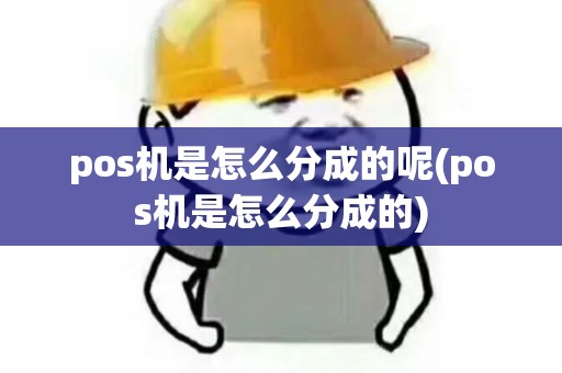 pos机是怎么分成的呢(pos机是怎么分成的)