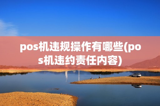 pos机违规操作有哪些(pos机违约责任内容)