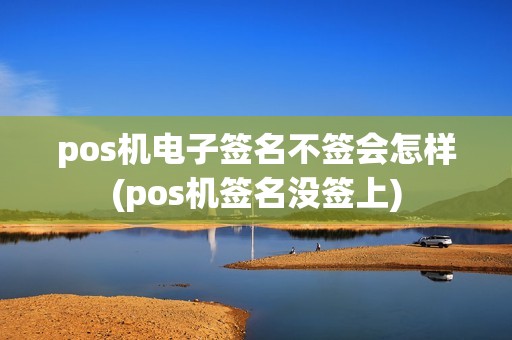 pos机电子签名不签会怎样(pos机签名没签上)
