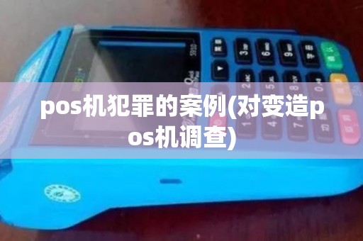 pos机犯罪的案例(对变造pos机调查)