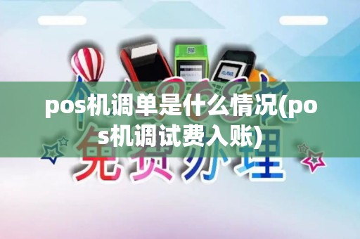 pos机调单是什么情况(pos机调试费入账)