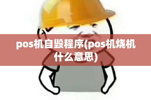 pos机自毁程序(pos机烧机什么意思)