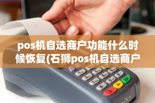 pos机自选商户功能什么时候恢复(石狮pos机自选商户)