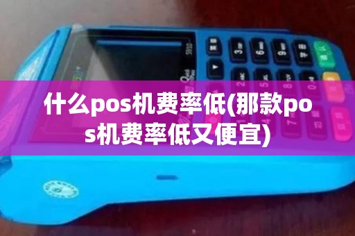 什么pos机费率低(那款pos机费率低又便宜)