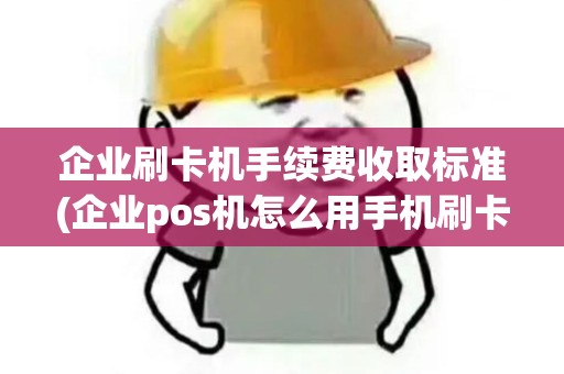 企业刷卡机手续费收取标准(企业pos机怎么用手机刷卡)