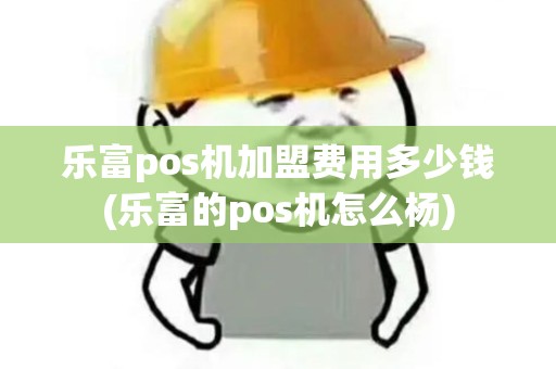 乐富pos机加盟费用多少钱(乐富的pos机怎么杨)