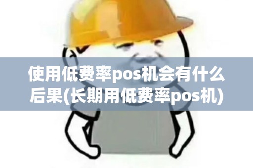 使用低费率pos机会有什么后果(长期用低费率pos机)