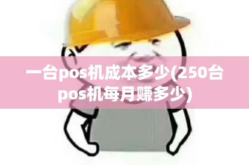 一台pos机成本多少(250台pos机每月赚多少)
