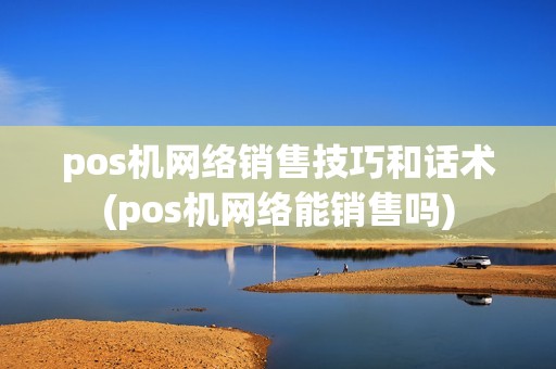 pos机网络销售技巧和话术(pos机网络能销售吗)
