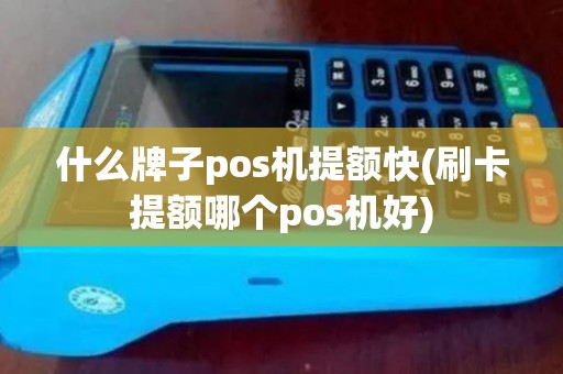 什么牌子pos机提额快(刷卡提额哪个pos机好)