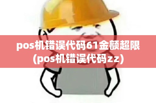 pos机错误代码61金额超限(pos机错误代码zz)