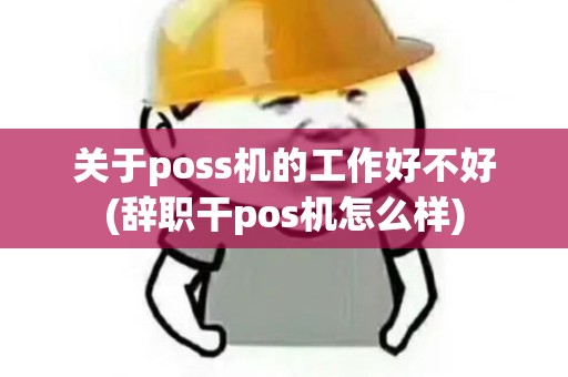 关于poss机的工作好不好(辞职干pos机怎么样)