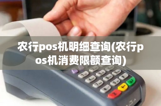 农行pos机明细查询(农行pos机消费限额查询)