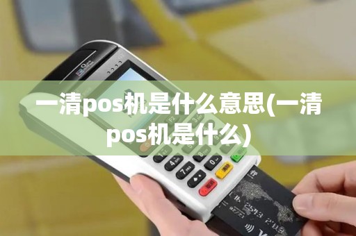 一清pos机是什么意思(一清pos机是什么)