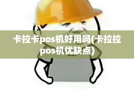 卡拉卡pos机好用吗(卡拉拉pos机优缺点)