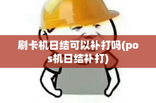 刷卡机日结可以补打吗(pos机日结补打)