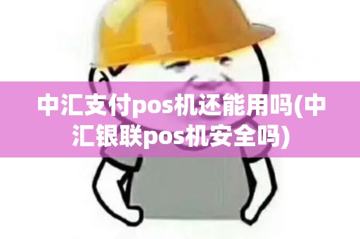 中汇支付pos机还能用吗(中汇银联pos机安全吗)