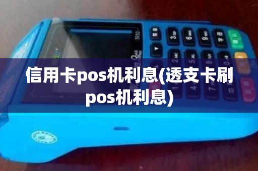 信用卡pos机利息(透支卡刷pos机利息)