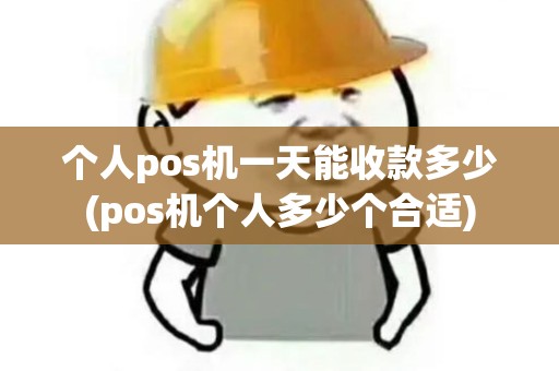 个人pos机一天能收款多少(pos机个人多少个合适)